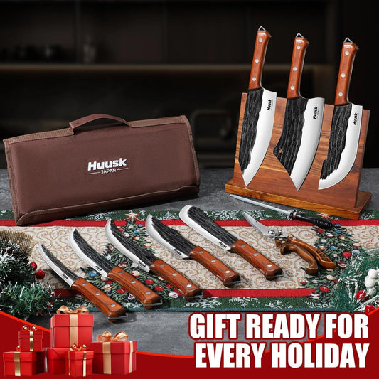 Huusk 10-Piece Japanese Style Knife Set