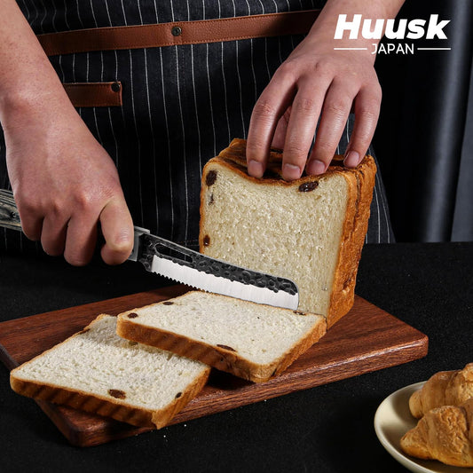 Huusk Folding Chef Knife - Green Wood, 4.14 inch