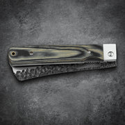 Huusk 4.14-Inch Green Wood Folding Serrated Knife