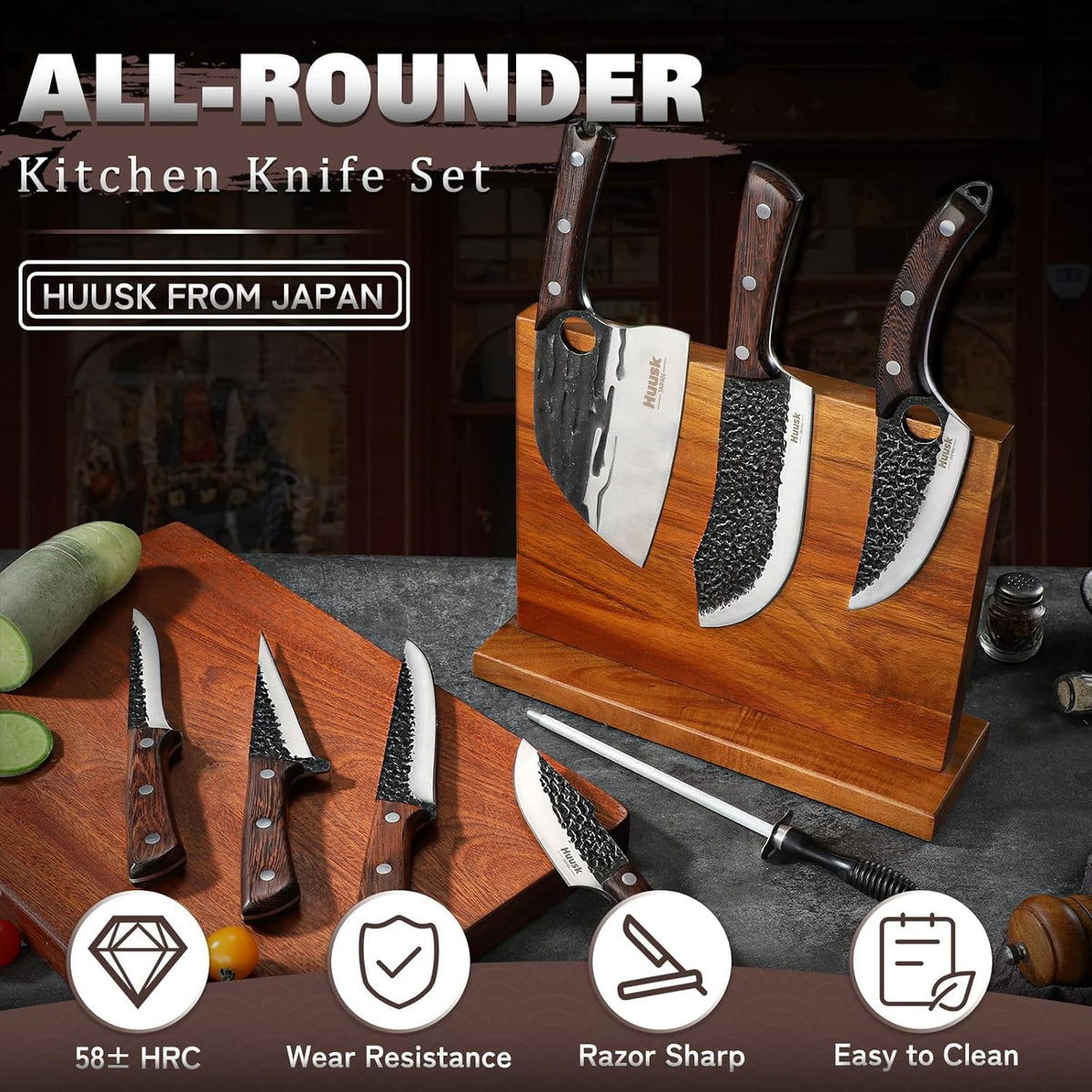 Huusk Serbian Style Chef Knife