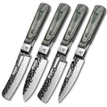 Huusk 4-Piece Green Wood Folding Knife Set