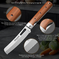 Huusk Folding Chef Knife - Natural Wood, 4.37 inch