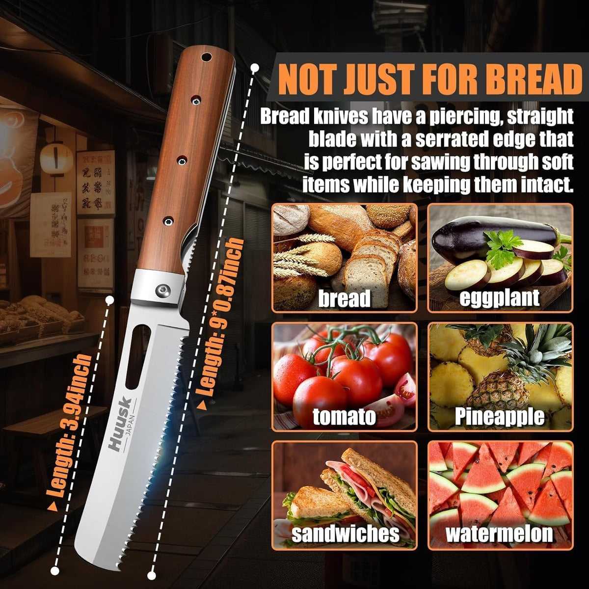 Huusk Folding Chef Knife - Natural Wood, 2.3 inch