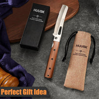 Huusk Folding Chef Knife - Natural Wood, 2.3 inch