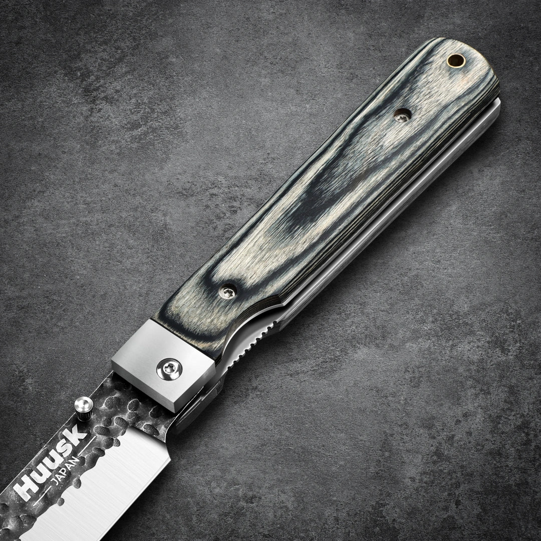 Huusk 4.26-Inch Green Wood Folding Chef Knife product photo 7