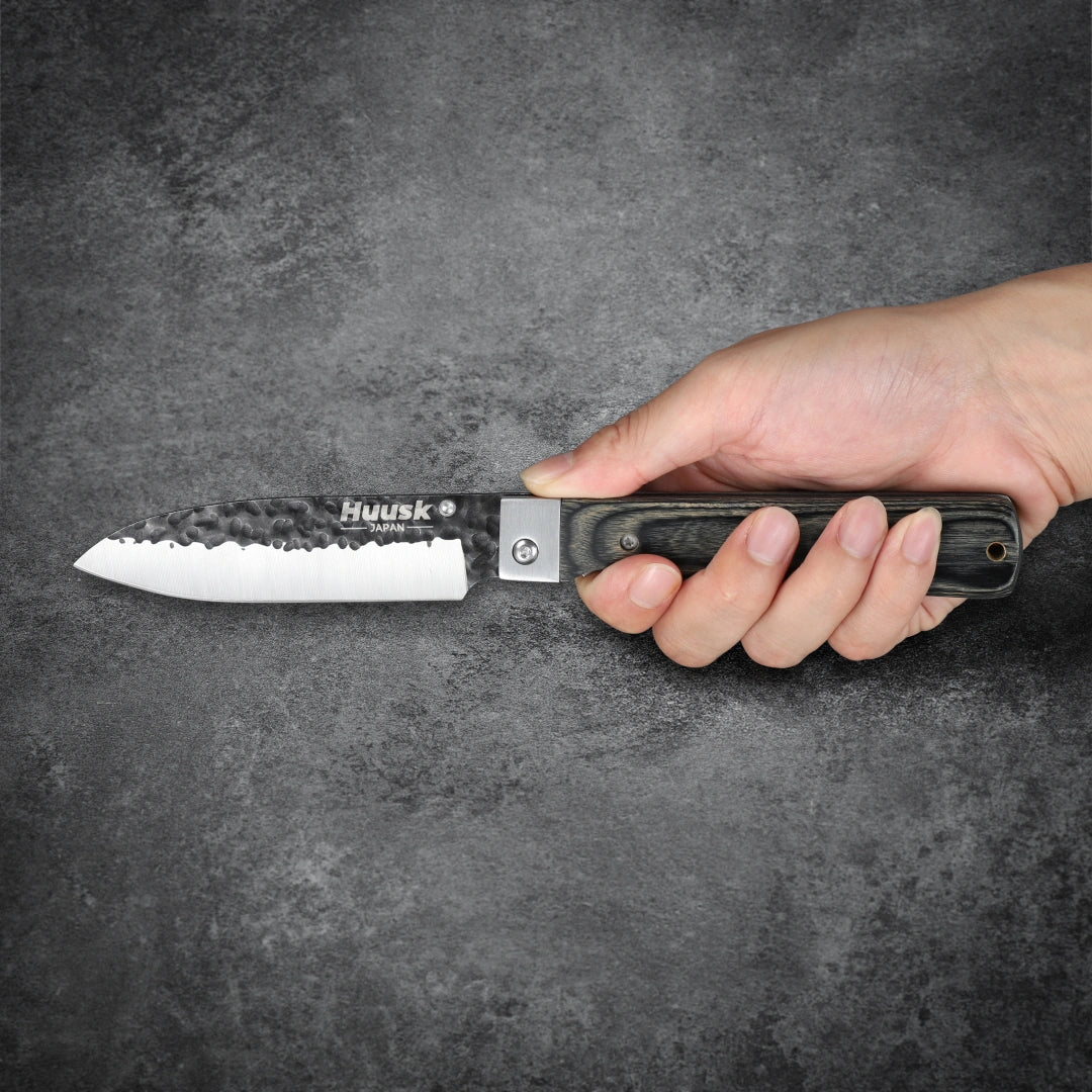 Huusk 4.26-Inch Green Wood Folding Chef Knife product photo 8