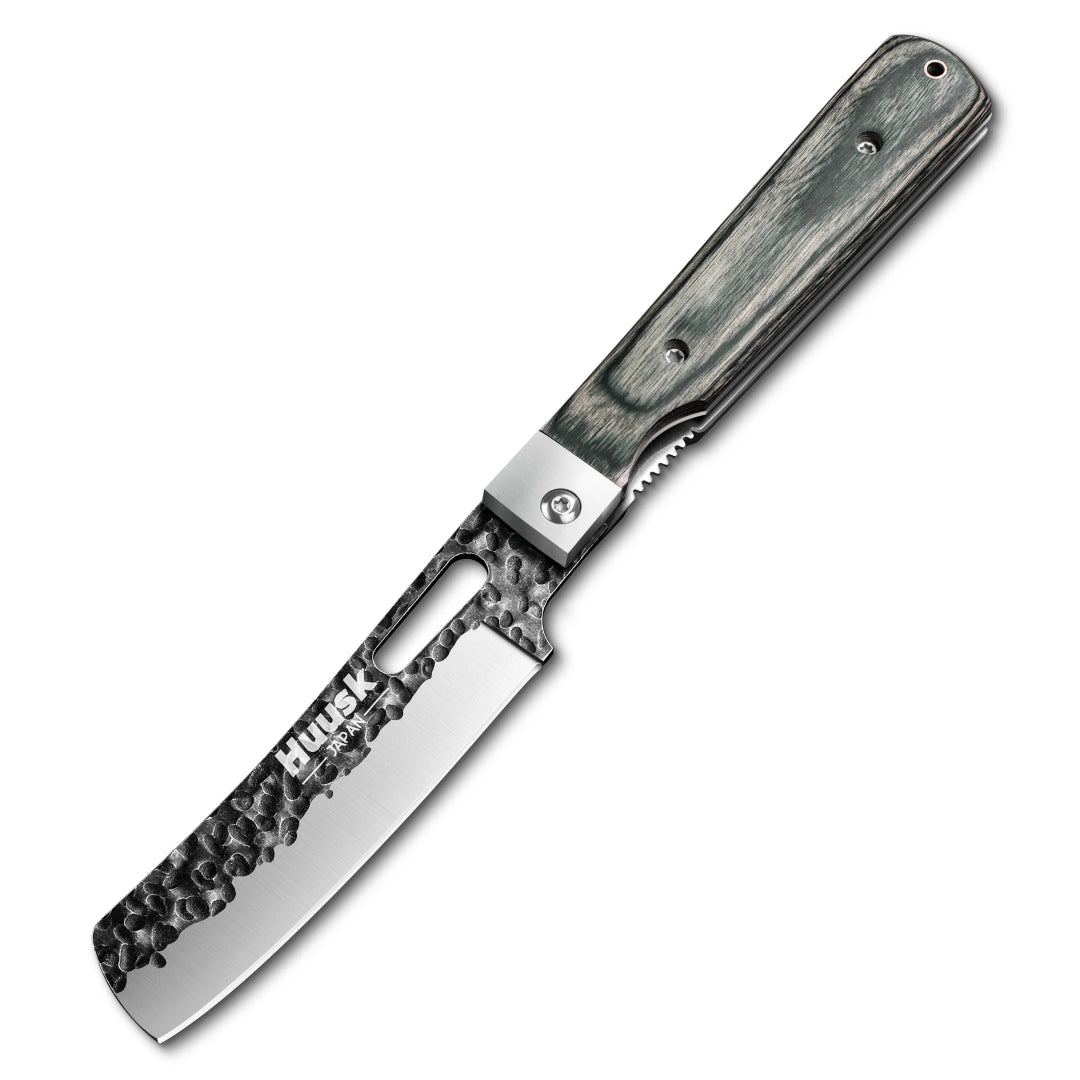 Huusk 4.33-Inch Green Wood Folding Chef Knife product photo 1