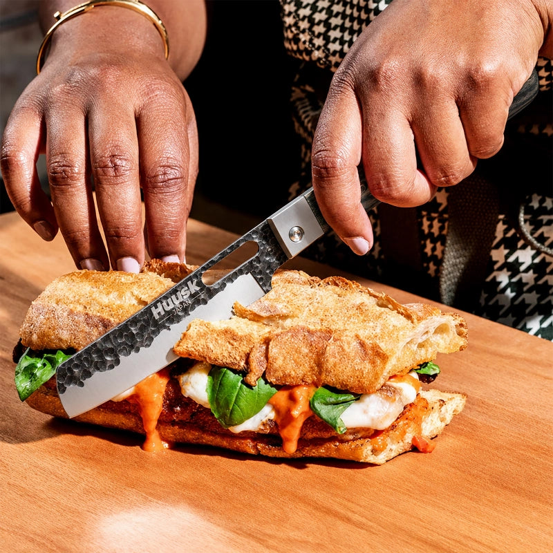 Huusk 4.33-Inch Green Wood Folding Chef Knife product photo 2