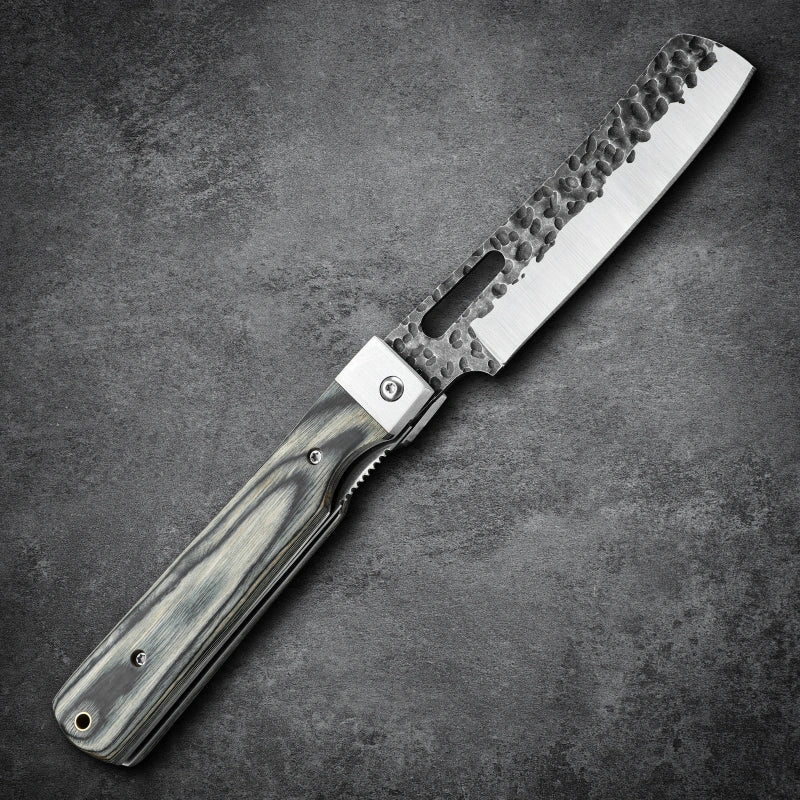 Huusk 4.33-Inch Green Wood Folding Chef Knife product photo 3