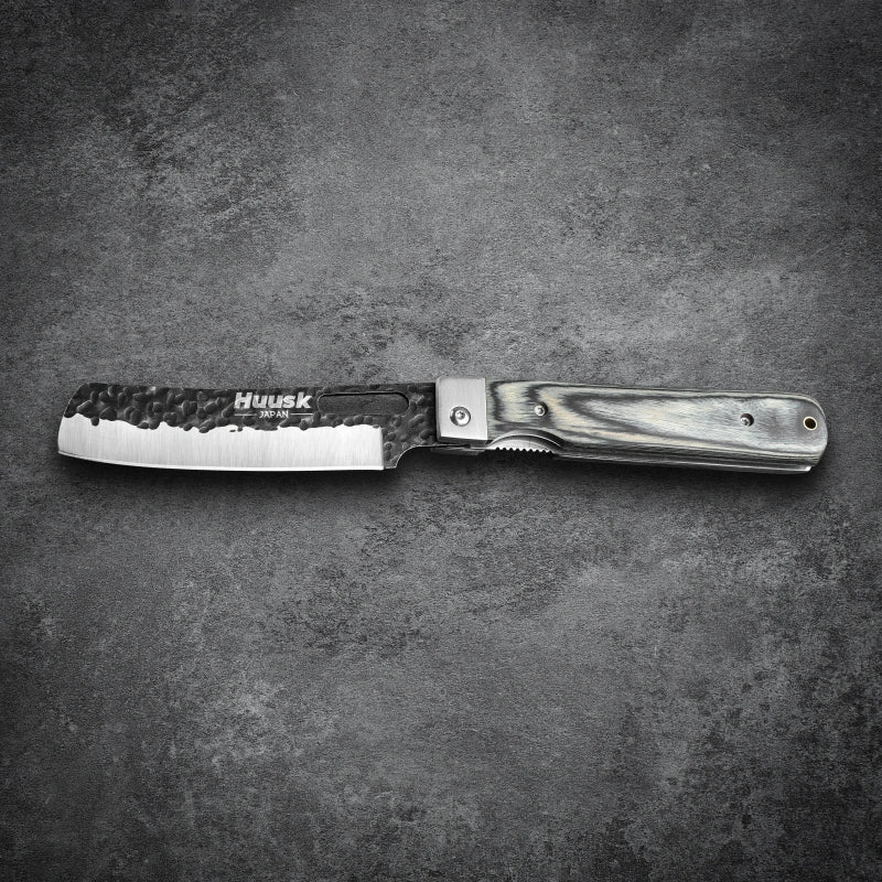 Huusk 4.33-Inch Green Wood Folding Chef Knife product photo 4