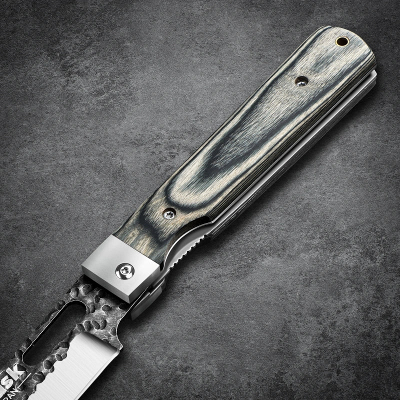 Huusk 4.33-Inch Green Wood Folding Chef Knife product photo 7
