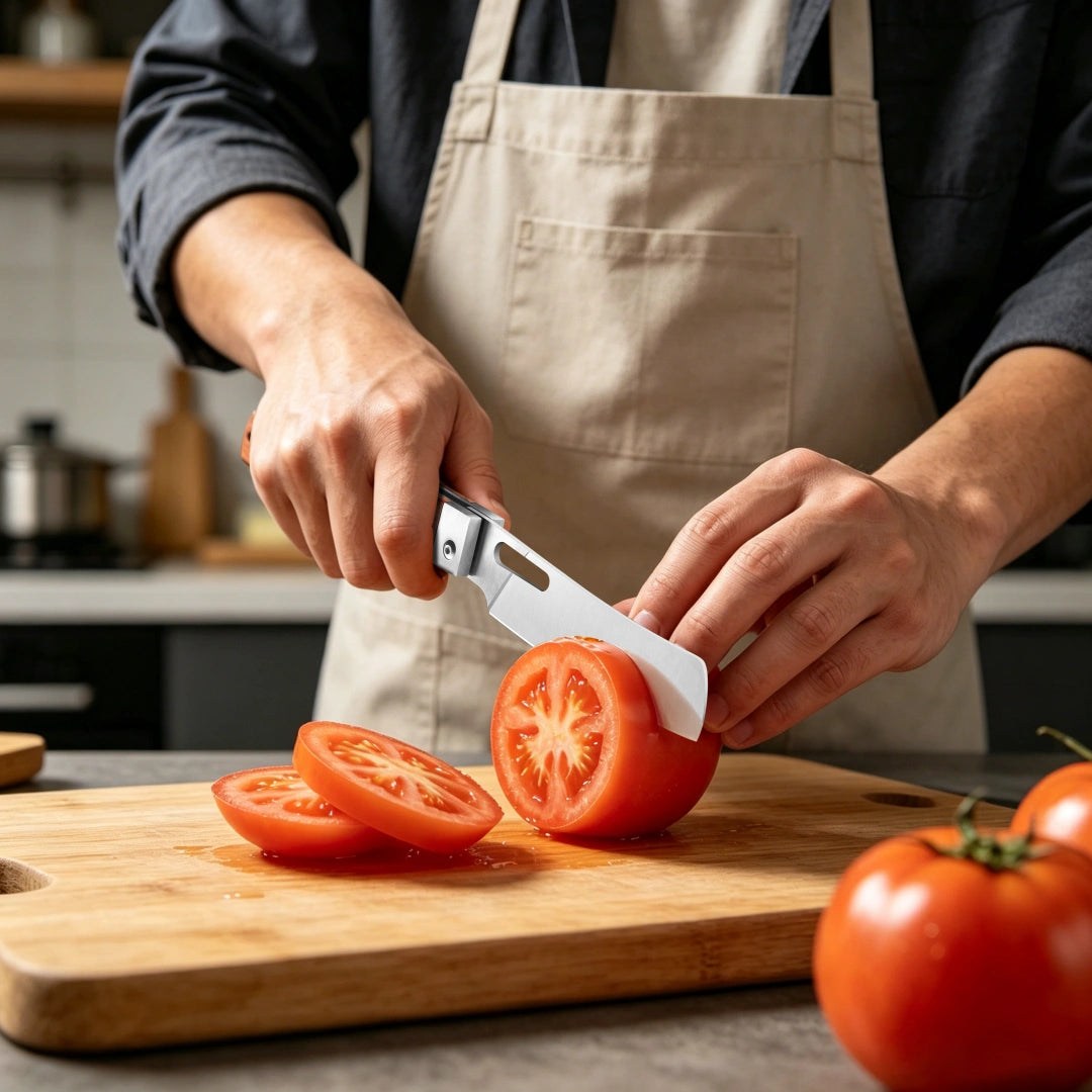 Huusk 4.33-Inch Natural Wood Handle Kitchen Chopper product photo 2