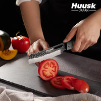 Huusk Folding Chef Knife - Green Wood, 4.33 inch