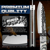 Huusk Folding Chef Knife - Green Wood, 4.26 inch
