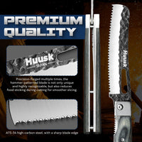 Huusk Folding Chef Knife - Green Wood, 4.14 inch