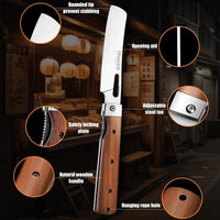 Huusk Folding Chef Knife - Natural Wood, 4.33 inch