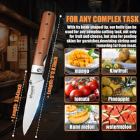 Huusk Folding Chef Knife - Natural Wood, 3.94 inch