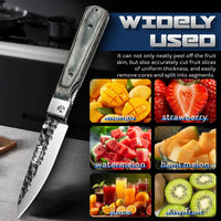 Huusk Folding Chef Knife - Green Wood, 3.94 inch