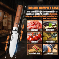Huusk Folding Chef Knife - Natural Wood, 4.26 inch