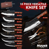 Huusk 10-Piece Japanese Style Knife Set