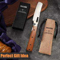 Huusk Folding Chef Knife - Natural Wood, 4.33 inch